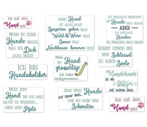 Stickserie - Sprüche Hund